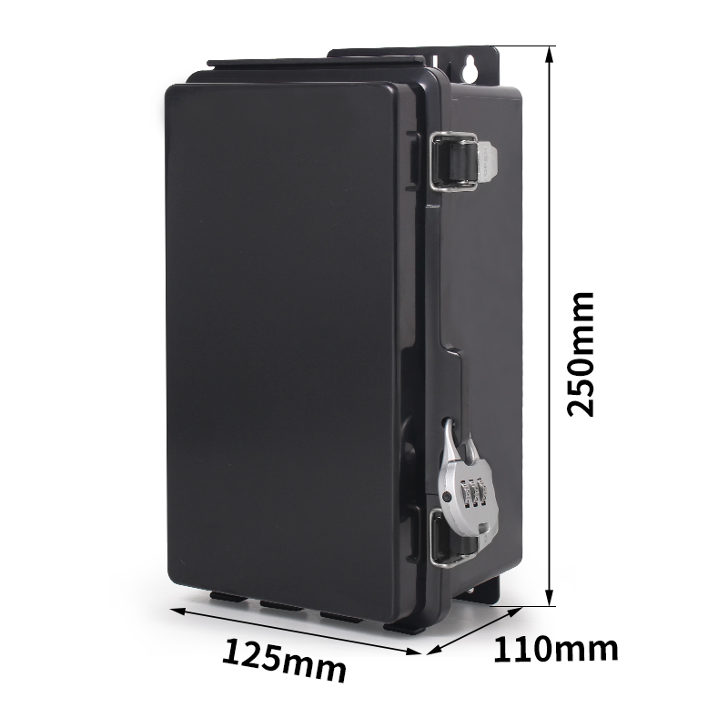 PHLTD schwarze wasserdichte Einsetzdose Größenzeichnung