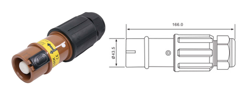 PHLTD Europäischer Standard 150–400A 380V Einadriger Rhino-Stecker, Online-Größentabelle für Bühnenbeleuchtung und Hochstromanschlüsse