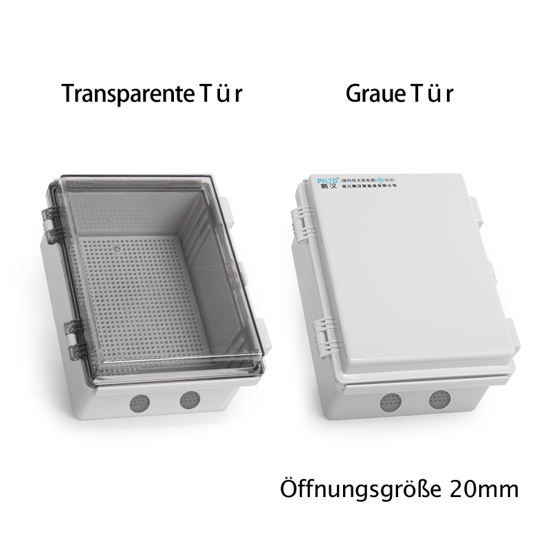 PHLTD wasserdichter Verteilerkasten für den Außenbereich mit Auslassloch und Fundamentkasten in Grau oder Transparent