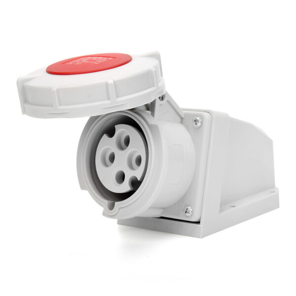 PHLTD Hochstrom IP67 wasserdichter Industriestecker und Steckdose 4-adrig 63A wandmontierte freiliegende Steckdose 220-415V-