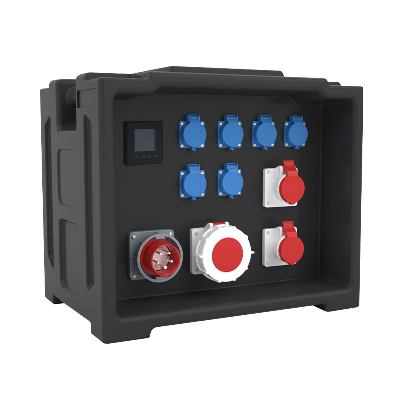 PHLTD Stromverteilungsbox mit sechs nationalen Standardsteckdosen, drei Industrie-Steckdosen und einem 5-poligen Stecker