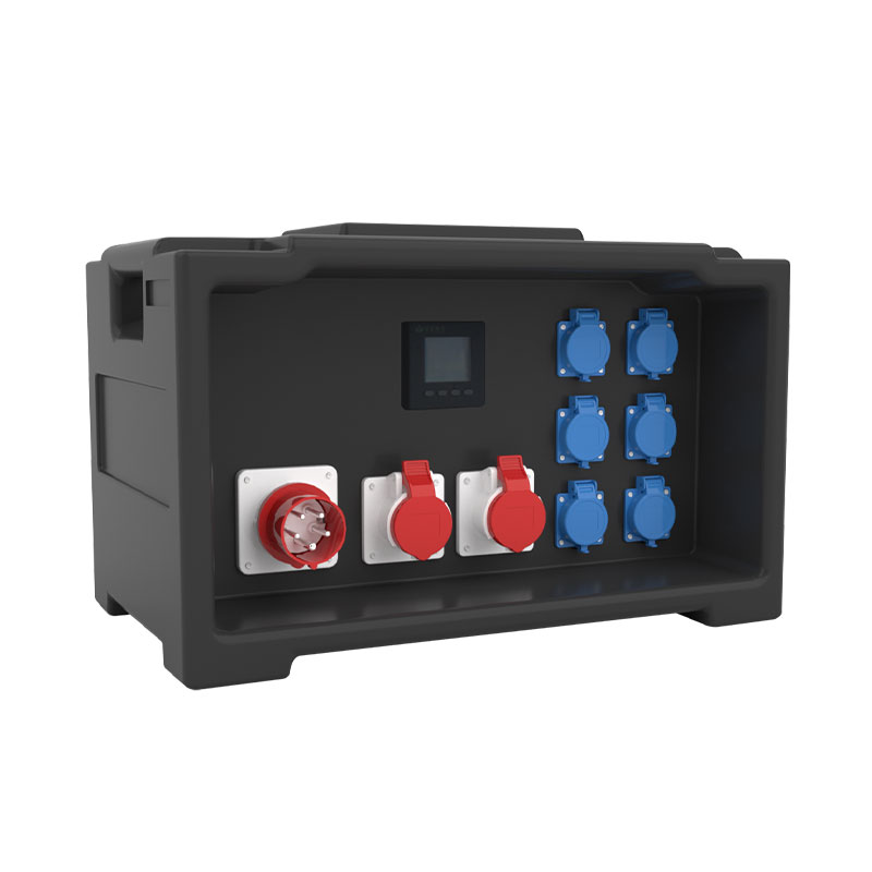 PHLTD Bühnenlicht-Verteilungsbox mit 6 Steckdosen nach europäischem Standard, 2 Industrie-Steckdosen und 1 Industrie-Stecker