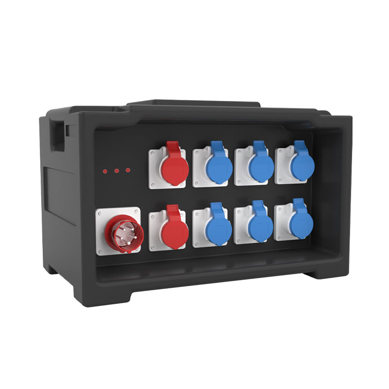 PHLTD Stromverteilungsbox mit 8 Industrie-Steckdosen und einem 5-poligen Stecker