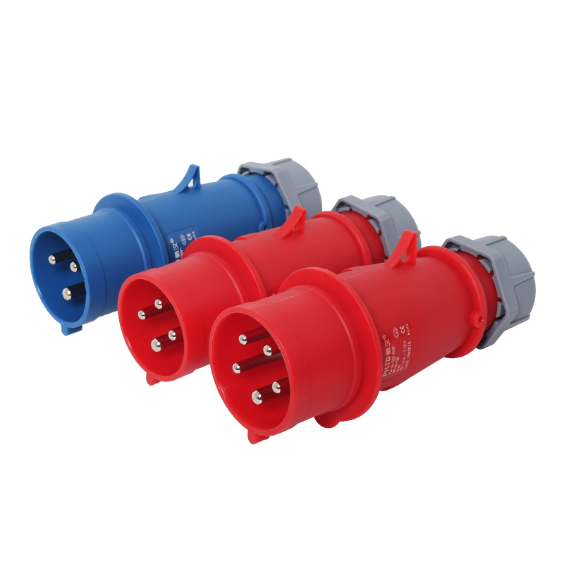 PHLTD IP44 flammhemmender Industrie-Flugzeugstecker und -steckdose, 3-polig, 4-polig, 5-polig, 16A und 32A, 380V