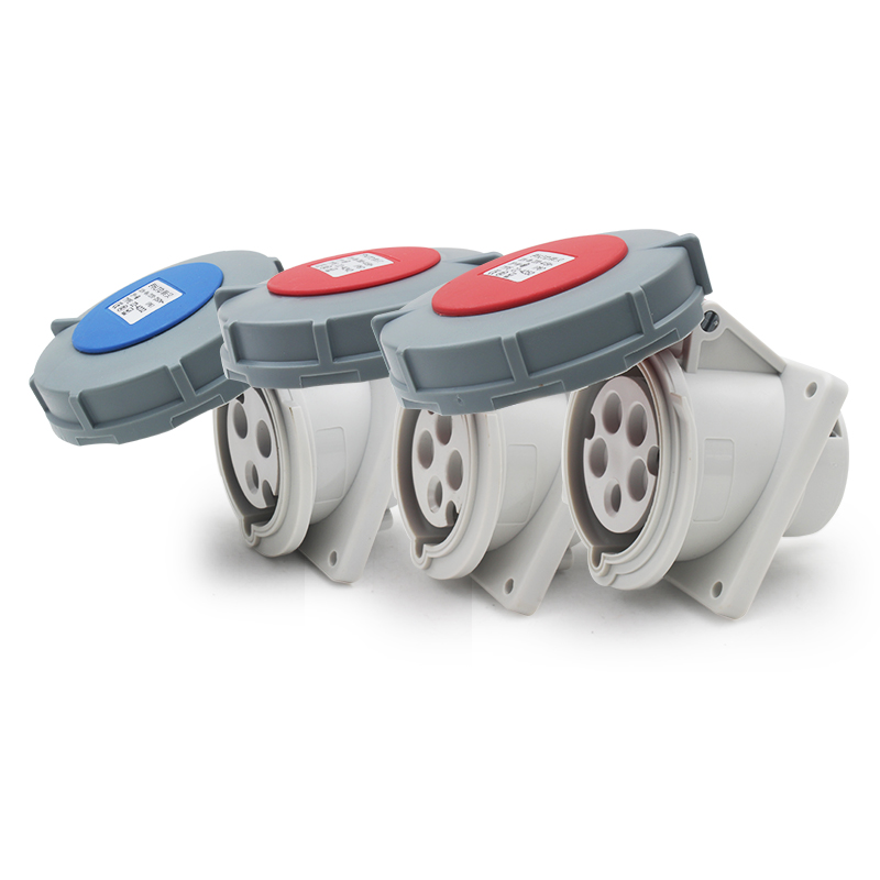 PHLTD Hochstrom IP67 wasserdichte industrielle verdeckte schräge Steckdose, 3-polig, 4-polig, 5-polig, 63A/125A, 220-415V