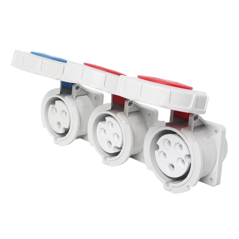 PHLTD Hochstrom IP67 wasserdichte industrielle verdeckte gerade Steckdose, 3-polig, 4-polig, 5-polig, 63A/125A, 220-415V