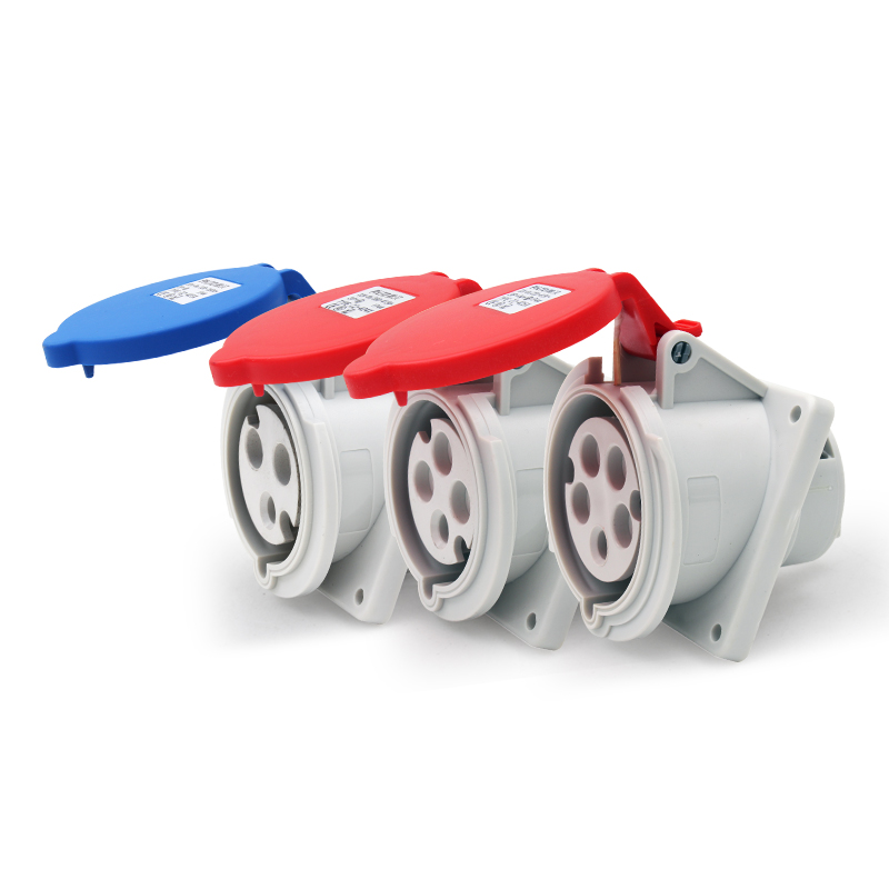 PHLTD wasserdichte industrielle verdeckte geneigte Steckdose, 3-polig, 4-polig, 5-polig, 16A/32A
