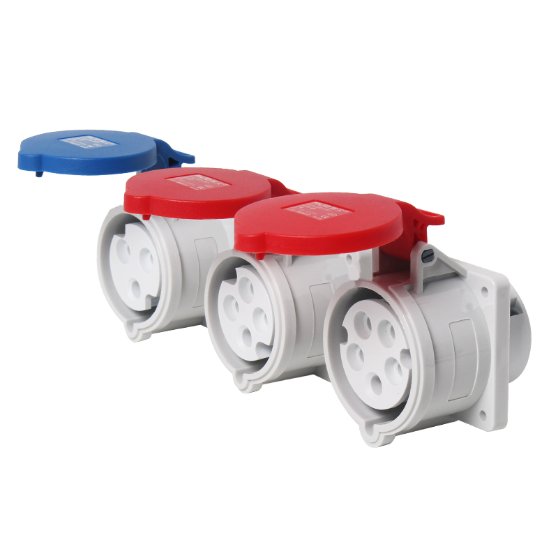PHLTD wasserdichte industrielle verdeckte gerade Steckdose, 3-polig, 4-polig, 5-polig, 16A/32A